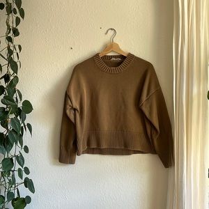 Ochre Everlane Box Cotton Sweater